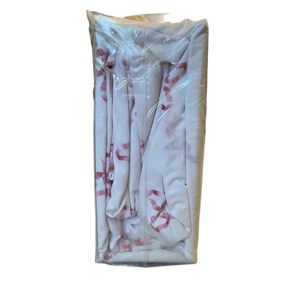 Cath Kidston 4pc KING Sheet Set Hot Pink Ribbons & Bows 100% Cotton White New - Picture 4 of 12